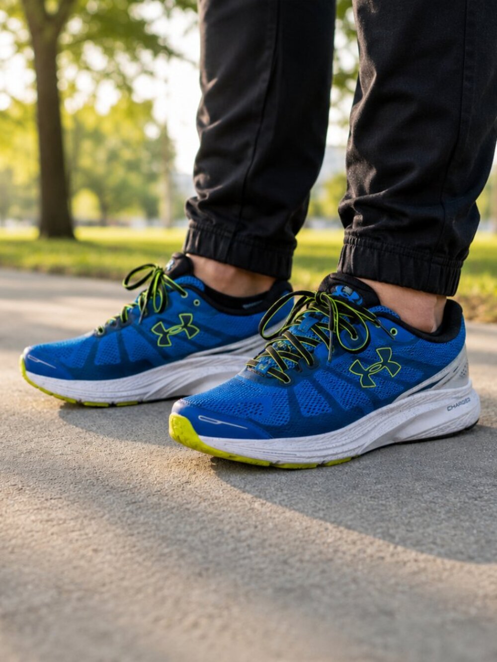 Under Armour Charged Bandit Men's 10.5 Blue Running Training Walking Shoes